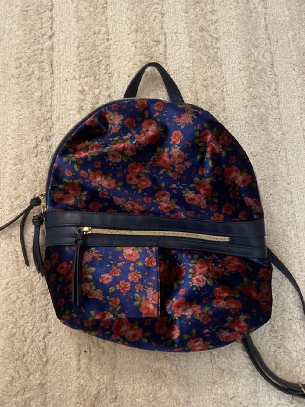 T-Shirt & Jeans Navy Floral Backpack